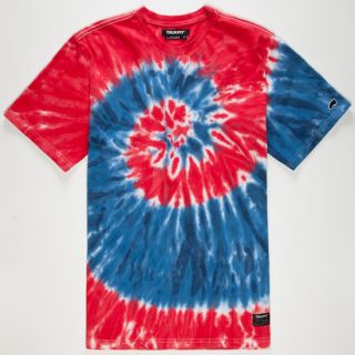 Tie Dyed Mens T Shirt Red/White/Blue In Sizes Large, X Large, Xx Large,