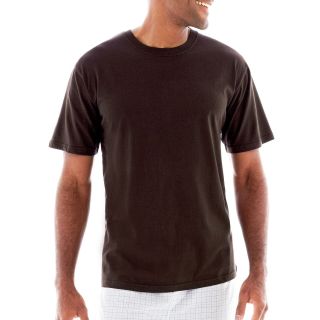 Stafford Cotton Lightweight Color Crewneck T Shirt   Big and Tall, Brown, Mens