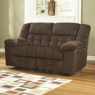 Signature Designs By Ashley Lowell Chocolate Reclining Loveseat