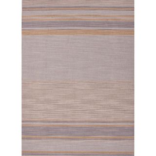 Handmade Flat Weave Stripe Pattern Multi Color Rug (9 X 12)