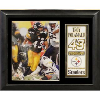 Pittsburgh Steelers Troy Polamalu Deluxe Photo/stat Frame (11x14)
