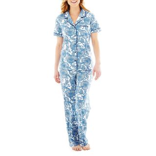 LIZ CLAIBORNE Pajama Set, White, Womens