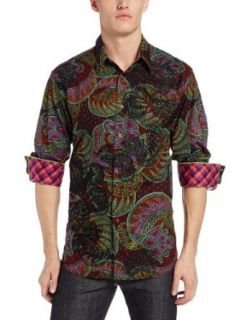Robert Graham Men's Chimera Long Sleeve Woven Shirt, Multi, Small at  Mens Clothing store