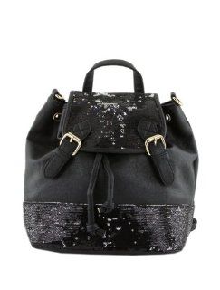 Sequin Backpack/Shoulder Bag   ASB1691 (Black)  Cosmetic Tote Bags  Beauty