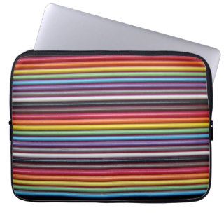 Rainbow Ribbon Cable Texture Laptop Sleeve