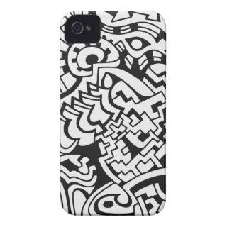 Black and white graffiti street art iPhone 4 case