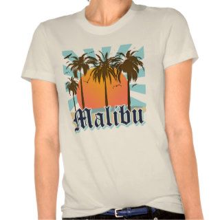 Malibu Beach California CA T shirt