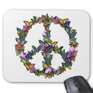 Butterfly Peace Symbol Mouse Mat