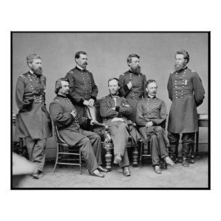 General Sherman and His Staff    Border Poster