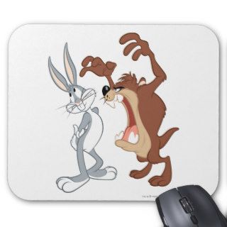 Taz and Bugs Bunny Not Even Flinching   Color Mousepad