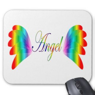 Rainbow Angel & Angel Wings Mouse Pads