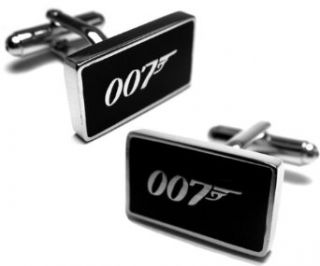 James Bond 007 Silver Cufflinks Cuff Links Clothing