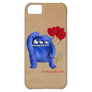 Blue Furry Love with Balloons iPhone 5C Cases