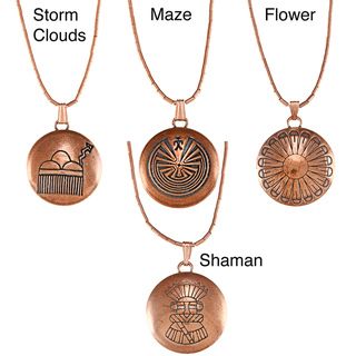 Southwest Moon Copper Maze Concho Liquid Metal Necklace Southwest Moon Fashion Necklaces