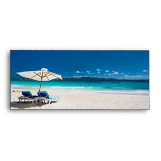 Tropical beach envelopes