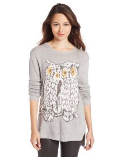 BCBGMAXAZRIA Women's Owl Intarsia Pullover Sweater, Marble Combo, X Small Bcbg