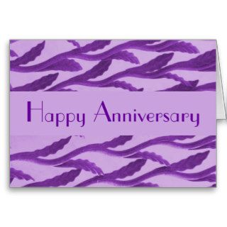 Happy Anniversary purple branches Cards