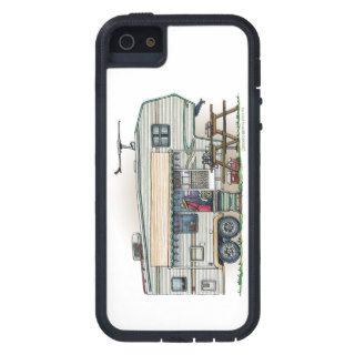 Cute RV Vintage Fifth Wheel Camper Travel Trailer iPhone 5 Cases