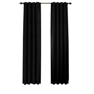 Sound Asleep National Sleep Foundation Room Darkening Black Polyester Curtain Panel, 108 in. Length 11239042X108BK