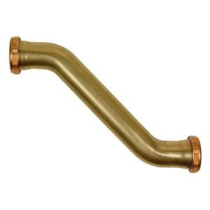 DBHL 1 1/2 in. 17 Gauge Brass Offset Double Slip Joint Trap H1046A 17 3