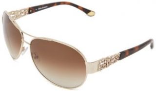 Juicy Couture JU536S Aviator Sunglasses,Light Gold,62 mm Clothing