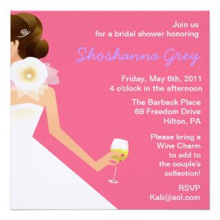 Bridal wine invitations