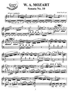 Mozart Piano Sonata No. 10 in C Major, K.330 Instantly  and print sheet music Mozart Books