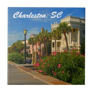 Historic Rainbow Row Charleston Photography Tile