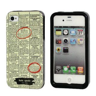 Kate Spade Newspaper Design Hardshell Case Cover For iPhone 4 4S/Package KS034 Cell Phones & Accessories