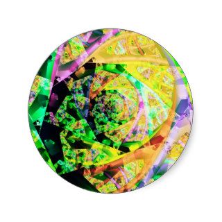 To Infinity And Beyond Abstract Fractal Art Round Sticker