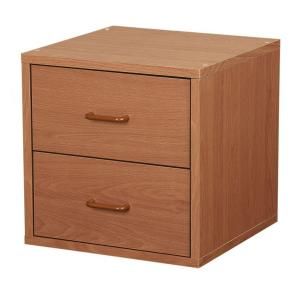Foremost 15 in. Honey 2 Drawer Cube 327422