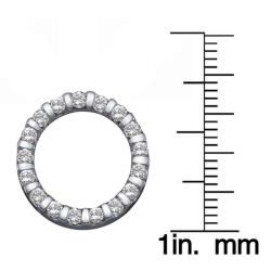 14k White Gold 1/2ct TDW Diamond Circle Necklace (H I, SI1 SI2) Diamond Necklaces