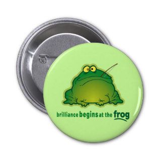 Begin At The Frog Funny Orchestra Joke Buttons