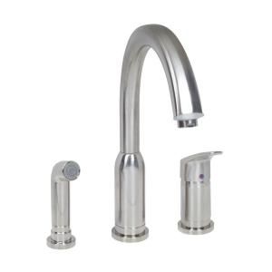 American Standard Arch Single Handle Side Sprayer Kitchen Faucet in Stainless Steel 4101.301.075