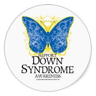Down Syndrome Butterfly Stickers