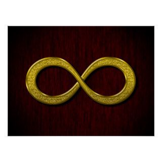 Infinity Gold Color Print