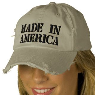 Made in America Embroidered Baseball Caps