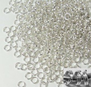 1000 Silver Plated Steel 5mm Split Rings Jewelry and Charm Connectors Charm Hanger