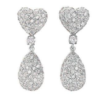C.Z Double Heart Earrings Jewelry