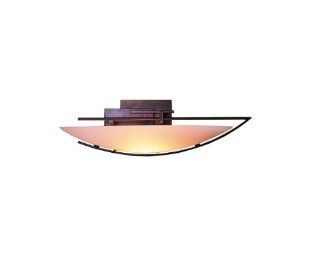 Hubbardton Forge 207380R 05 H90 Contemporary Styled 1 Light Sconce with Stone Glass Shades, Bronze Finish   Wall Sconces  