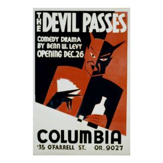 The Red Devil   Vintage poster art