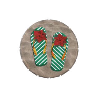 Christmas Flip Flops in the Sand Jelly Belly Tins