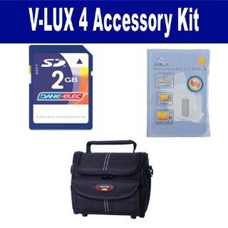 Leica V LUX 4 Digital Camera Accessory Kit includes KSD2GB Memory Card, ZELCKSG Care & Cleaning, ST80 Case  Camera & Photo