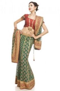 Chhabra 555 Womens  Green Embroidery Lehanga One Size Clothing
