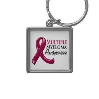 Multiple Myeloma Awareness Ribbon Keychains