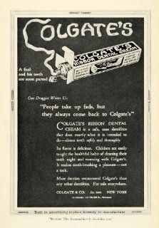 1921 Ad Colgate's Ribbon Dental Care Cream Antiseptic Toothpaste Dentifrice   Original Print Ad  