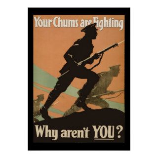 Vintage World War One Military Recruitment Poster