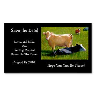 COWS WEDDINGFARM SAVE DATE CARD BUSINESS CARD
