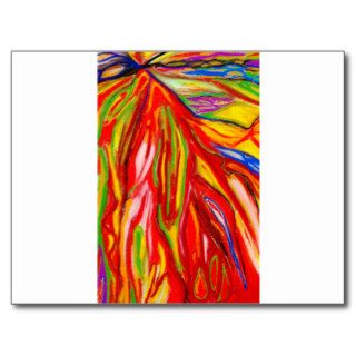 Abstract Pastel Flow (Abstract Expressionism) Post Cards
