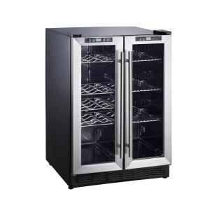 Magic Chef Dual Zone 23.4 in. 42 Bottle 114 Can Wine and Beverage Cooler MCWBC24DST